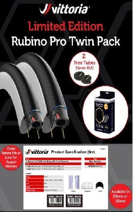 Vittoria Rubino PRO 石墨烯外胎連內胎套裝-700X25C / Vittoria Rubino PRO Tire&Tube-2Set-700X25C