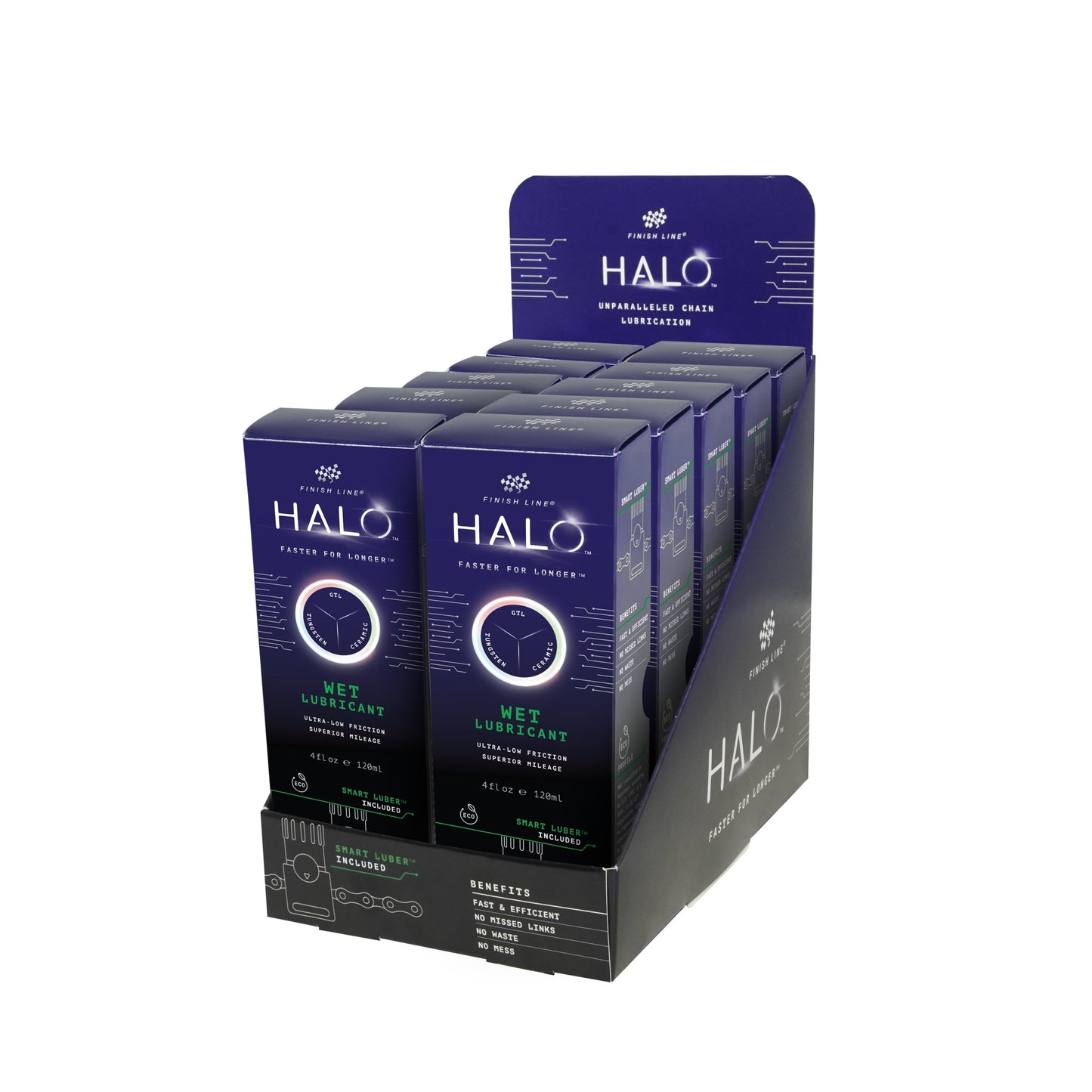 FINISHLINE HALO WET Lubricant 光暈濕性潤滑劑 - 4oz/120ml - 4oz/120ml(1盒10支裝) - Smart Luber+ PRODUCT BOX FINISHLINE HALO WET Lubricant -- 4oz/120ml(10PCS/1BOX) - Smart Luber+ PRODUCT BOX