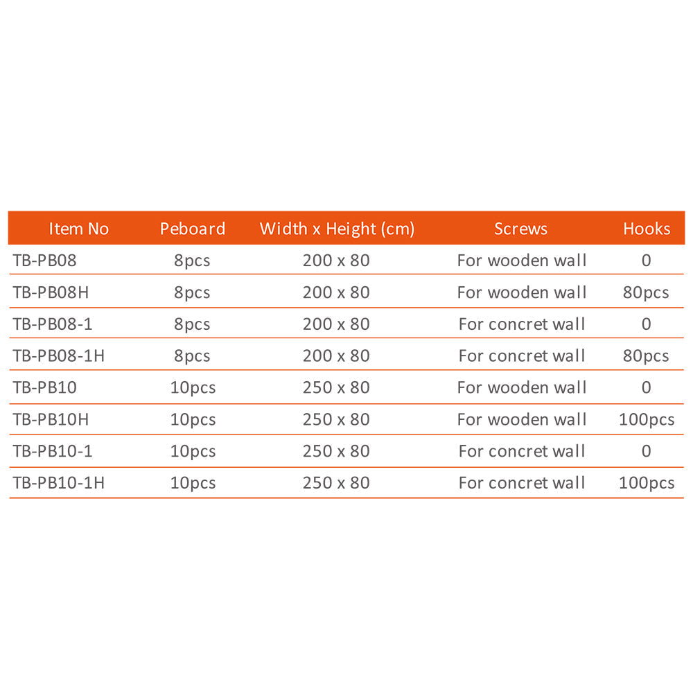 SUPER B 八合一工具牆面展架~TB-PB08 / SUPER B PEGBOARD TOOL STORAGE~TB-PB08
