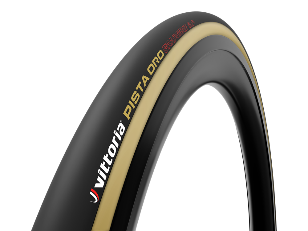 Vittoria Pista Oro 第二代石墨烯場地車用原子胎-700x23C -黑底黃邊 / Vittoria Pista Oro G2.0 Tubular-700X23C-Para/BKBK