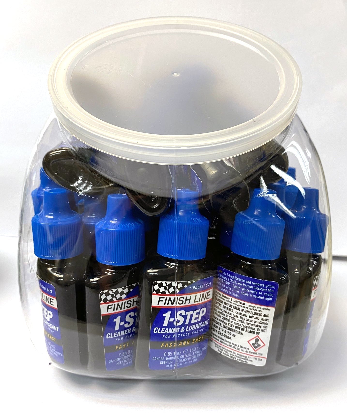 FINISHLINE 30PK 0.65OZ ENG POCKET 陳列架連潤滑劑(一盒30支)