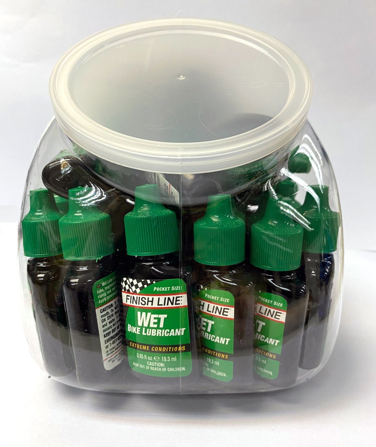 FINISHLINE 30PK 0.65OZ ENG POCKET 陳列架連潤滑劑(一盒30支)