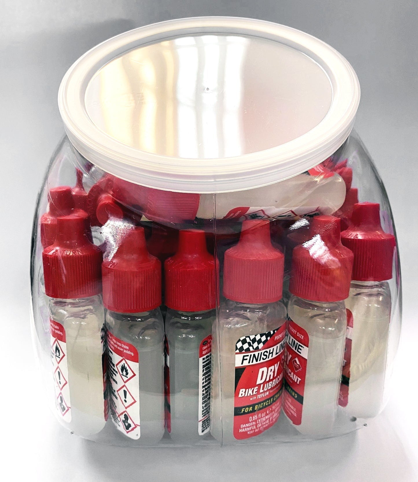 FINISHLINE 30PK 0.65OZ ENG POCKET 陳列架連潤滑劑(一盒30支)