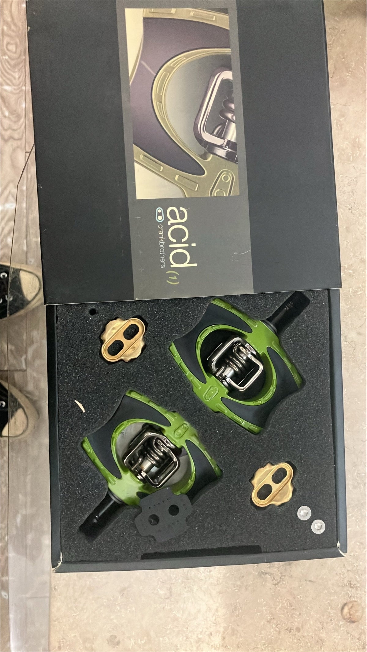 Crank Brothers Acid 1 Pedals ~ Camo Green Composite