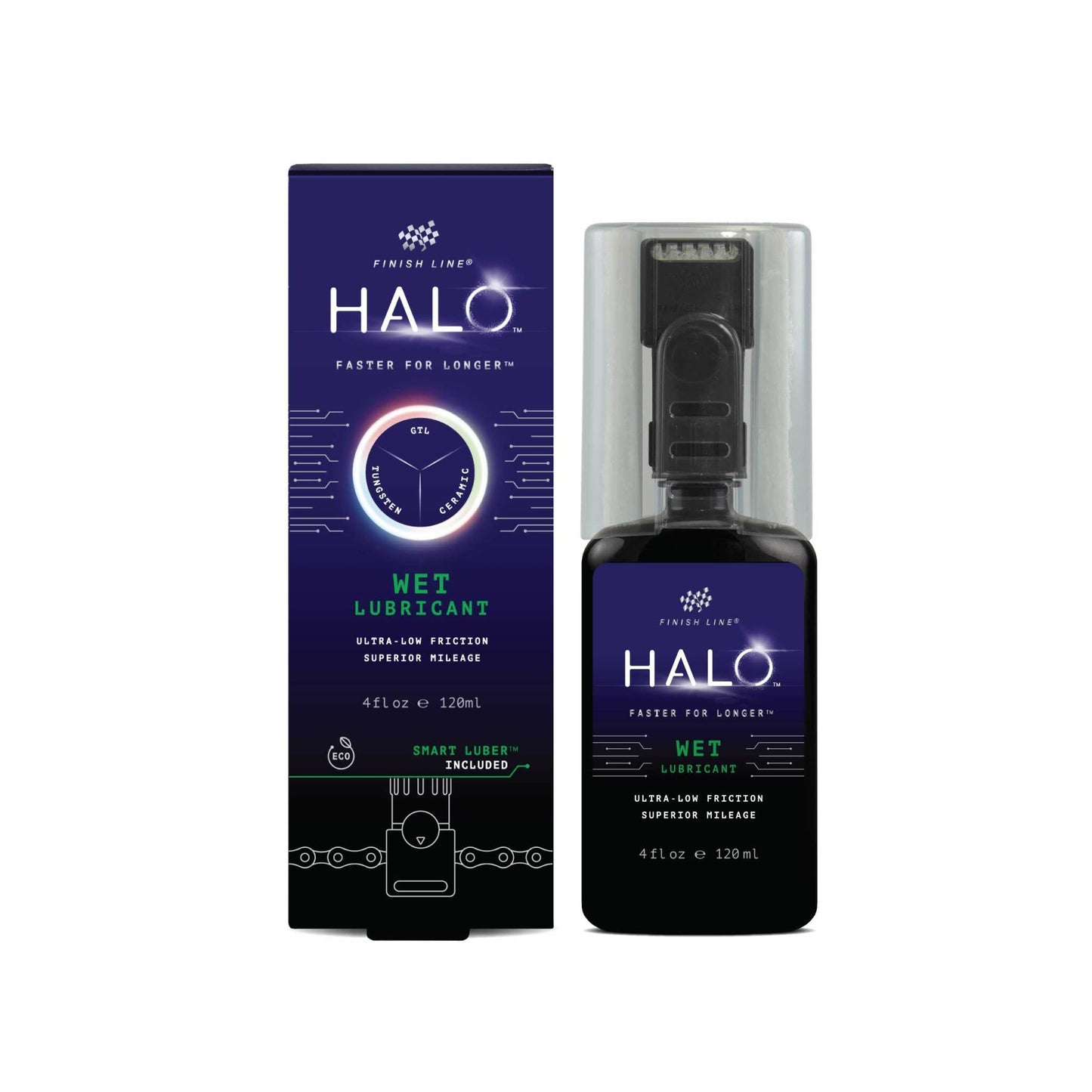 Finish Line Halo Wet Lubricant 光暈濕性潤滑劑 - 4oz/120ml - Bottle + Smart Luber / Finish Line Halo Wet Lubricant - 4oz/120ml - Bottle + Smart Luber