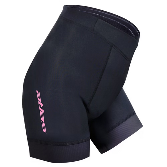 ATLAS 女裝三分經編單車褲 (6代褲墊)~WS-919-B~黑色~24-30℃ / ATLAS WOMEN SHORT - 6TH ~WS-919-B~BLACK - 24-30℃
