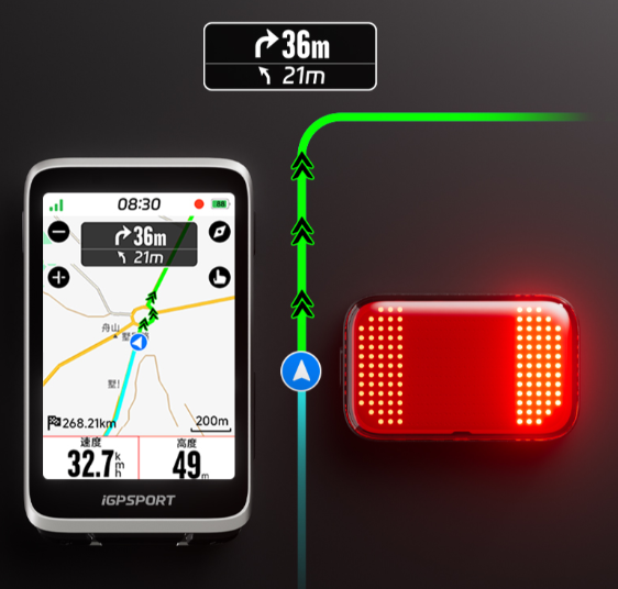 iGPSPORT ET6 騎行狀態表情智能尾燈