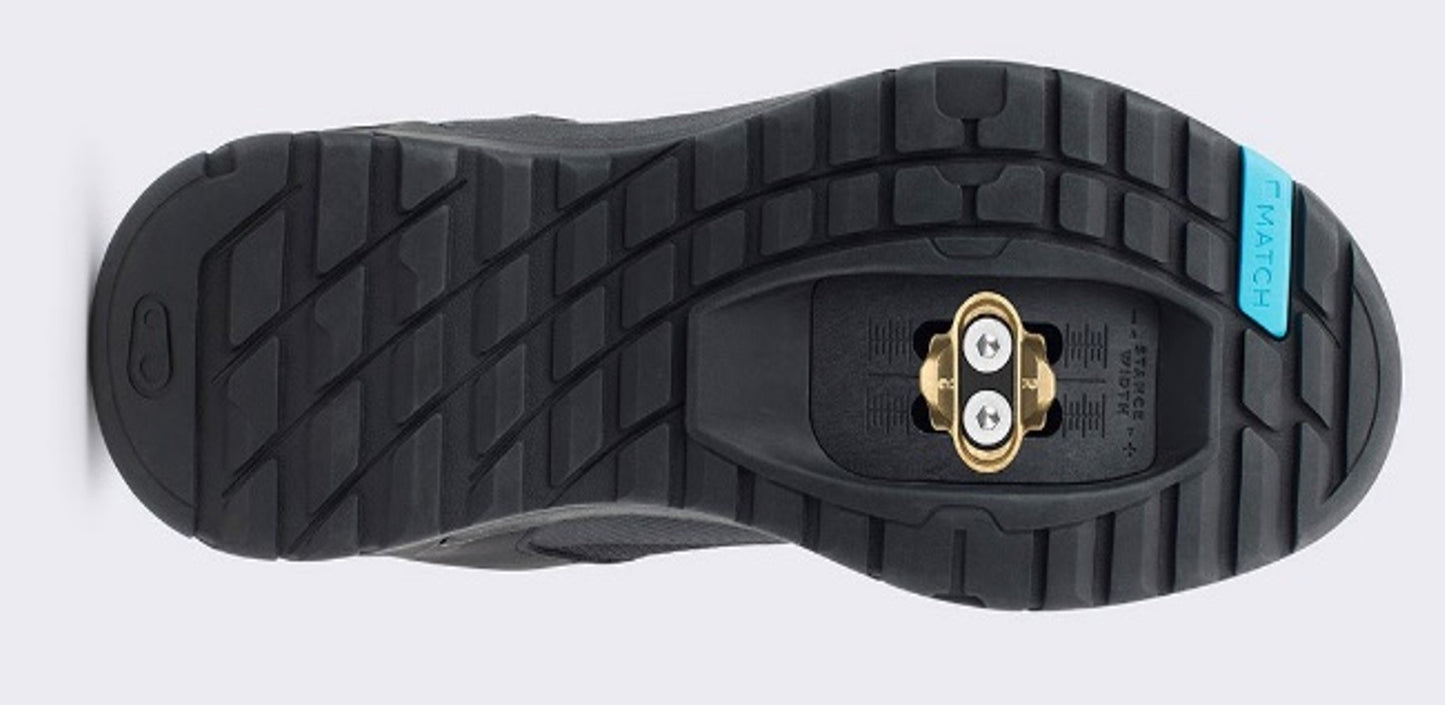 Crank Brother MALLET E LACE 有鎖山地車鞋- 黑藍色(黑色鞋底)  MTB clip-in shoes