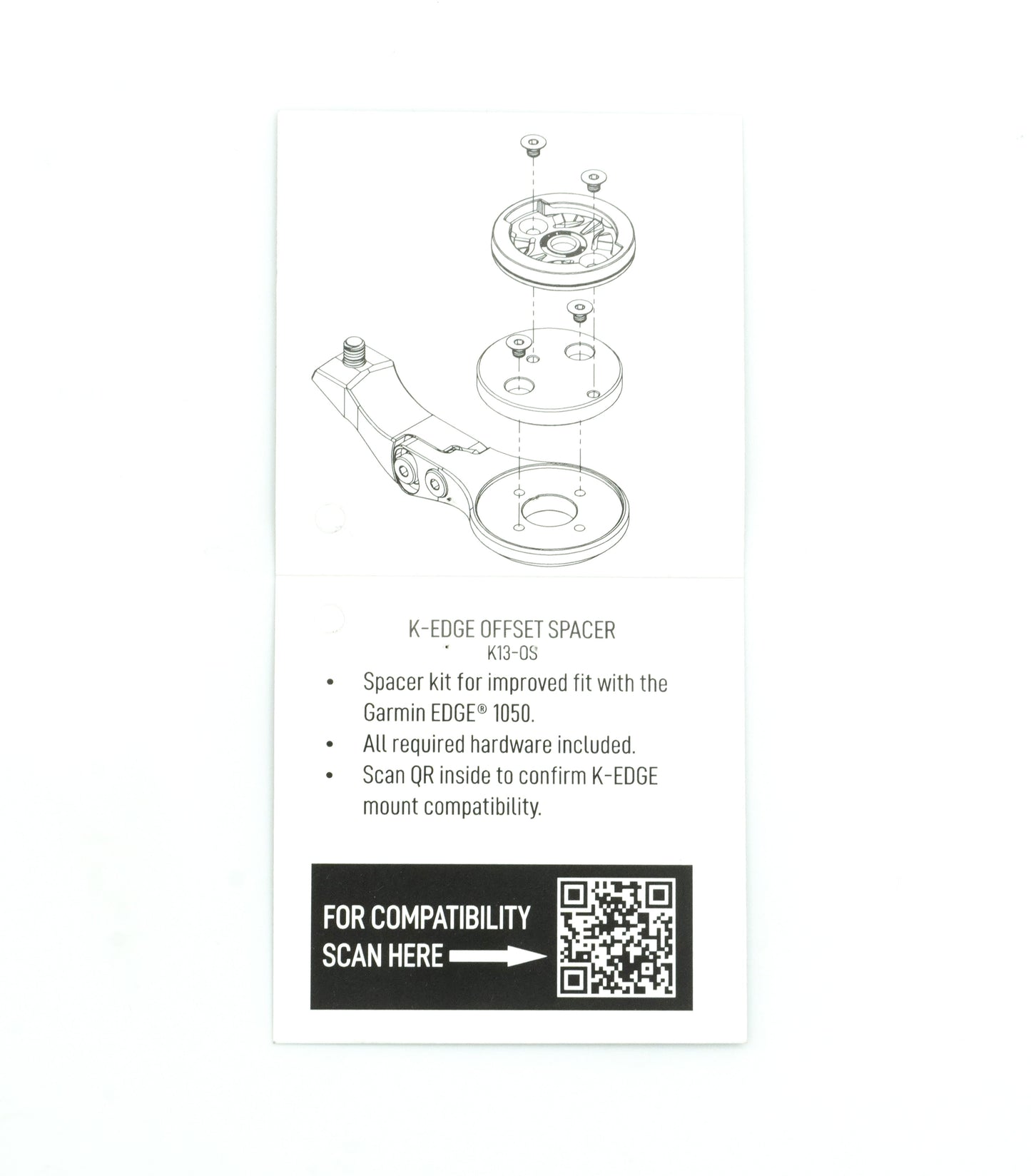 K-Edge Garmin Edge 1050 專用咪錶連接座 Offset Spacer Kit for Garmin Edge 1050