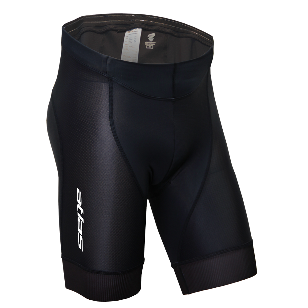 ATLAS 五分透氣平口褲x六代褲墊, S-738-B, 黑色 / Atlas Men Shorts with 6th Gen Pad, Black S-738-B