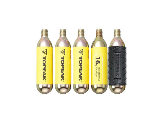 Topeak 16G Threaded 壓縮氣(5支裝) / Topeak 16G Threaded Co2 Cartridge(5 Pcs/Pk)