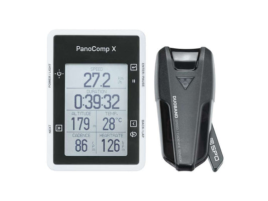 Topeak Panocomp藍牙無線咪錶連duoba速度感應器-黑色 / Topeak Panocomp X Bt Smt Wireless Cyc Compu-Bk