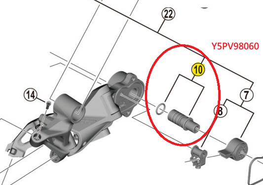 Shimano RD-M9000 P-AXLE Unit & Oring